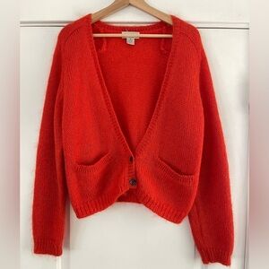 Amazing Vintage Axiom Mohair/Acrylic Bright Red Cardigan - M